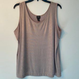 CHICO Travelers Tank Taupe Shimmer Sz3/XL